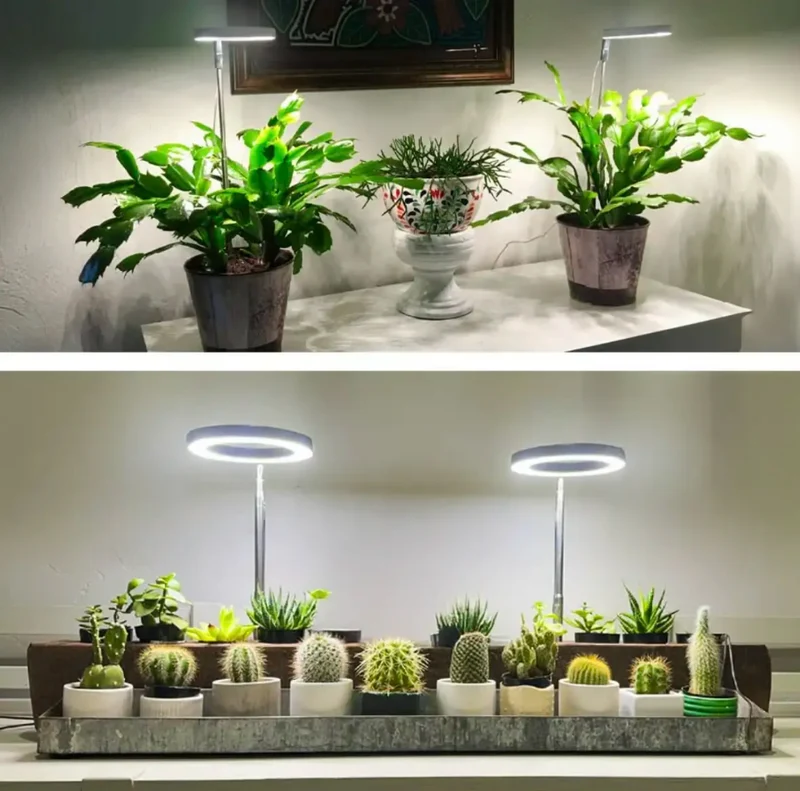 Verstelbare LED Groeilamp Volledig Spectrum met Zwanenhals voor Kamerplanten Binnen 20-65cm Plantverlichting | Sansoti