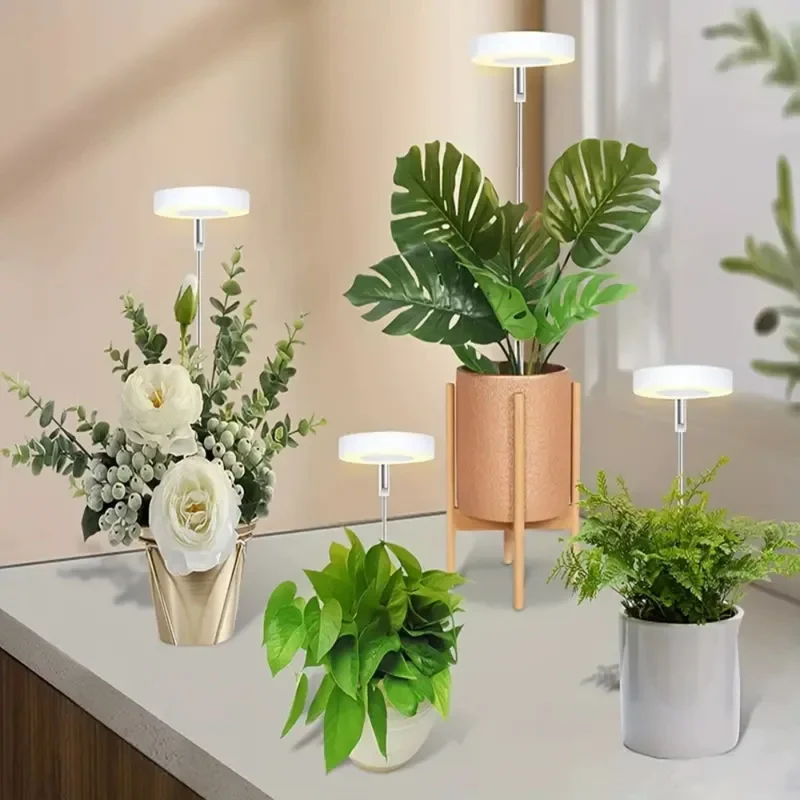 Verstelbare LED Groeilamp Volledig Spectrum met Zwanenhals voor Kamerplanten Binnen 20-65cm Plantverlichting | Sansoti