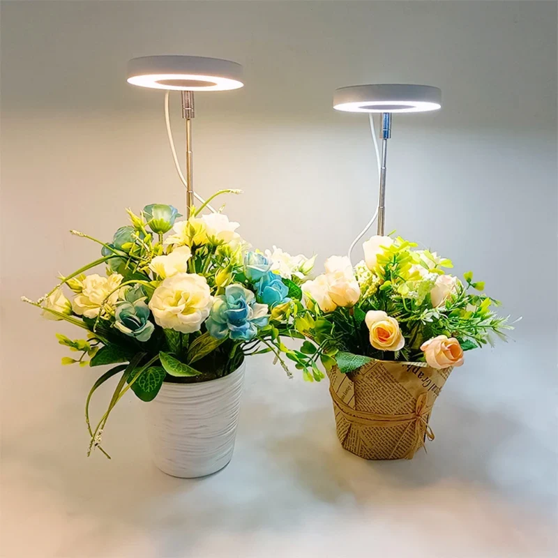 Verstelbare LED Groeilamp Volledig Spectrum met Zwanenhals voor Kamerplanten Binnen 20-65cm Plantverlichting | Sansoti