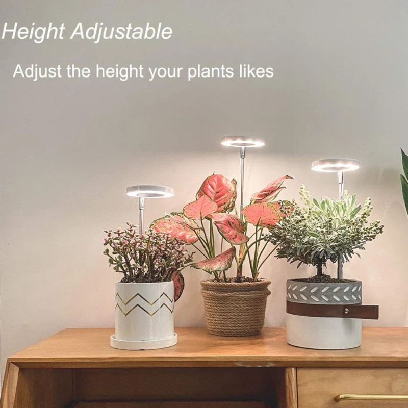 Verstelbare LED Groeilamp Volledig Spectrum met Zwanenhals voor Kamerplanten Binnen 20-65cm Plantverlichting | Sansoti