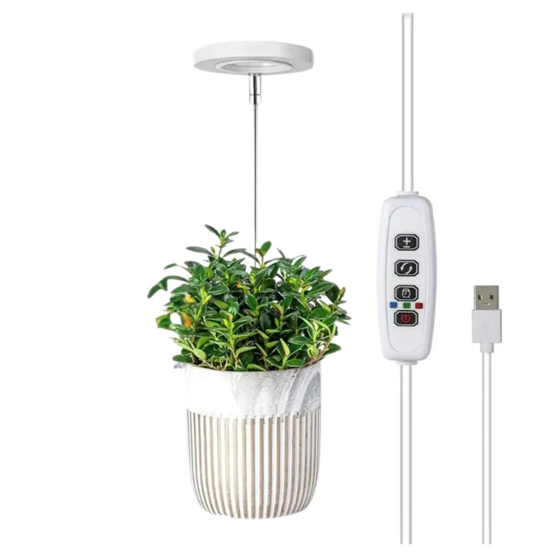 Verstelbare LED Groeilamp Volledig Spectrum met Zwanenhals voor Kamerplanten Binnen 20-65cm Plantverlichting | Sansoti