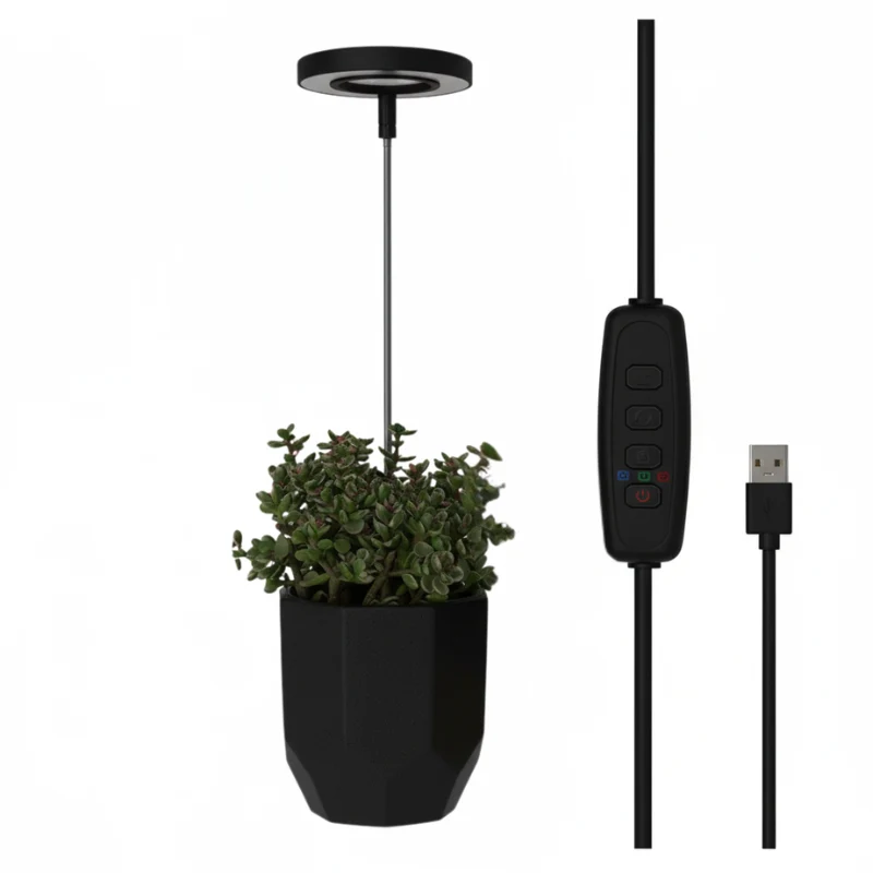 Verstelbare LED Groeilamp Volledig Spectrum met Zwanenhals voor Kamerplanten Binnen 20-65cm Plantverlichting | Sansoti