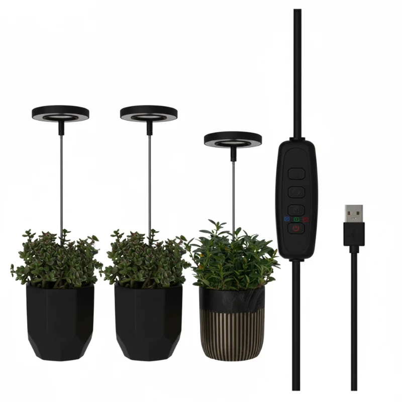 Verstelbare LED Groeilamp Volledig Spectrum met Zwanenhals voor Kamerplanten Binnen 20-65cm Plantverlichting | Sansoti
