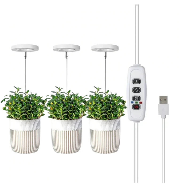 Verstelbare LED Groeilamp Volledig Spectrum met Zwanenhals voor Kamerplanten Binnen 20-65cm Plantverlichting | Sansoti