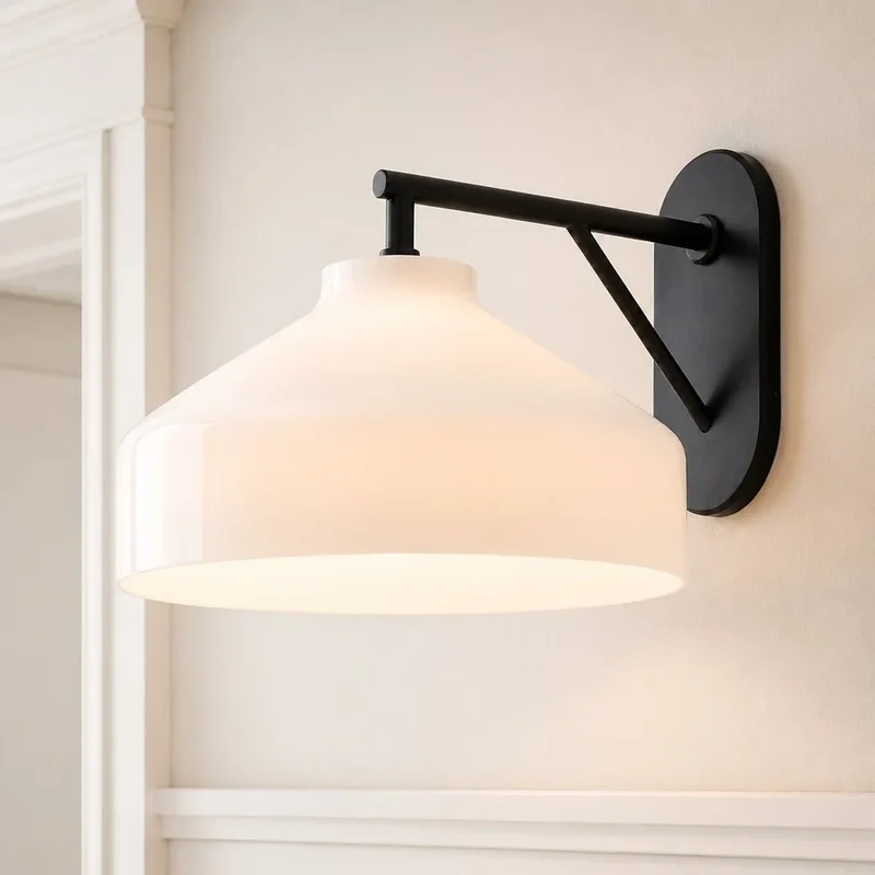 Metalen Wandlamp Minimalistisch Mat Afwerking Scandinavische Stijl Sfeerlicht voor Slaapkamer Gang Woonkamer Interieur | Sansoti