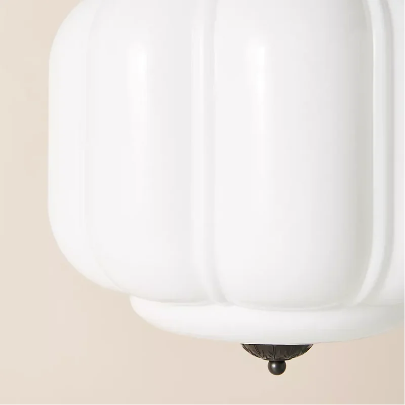 Vintage Melkglas Hanglamp met Messing Armatuur – Klassiek Retro Design voor Eetkamer, Hal & Leeshoek | Sansoti