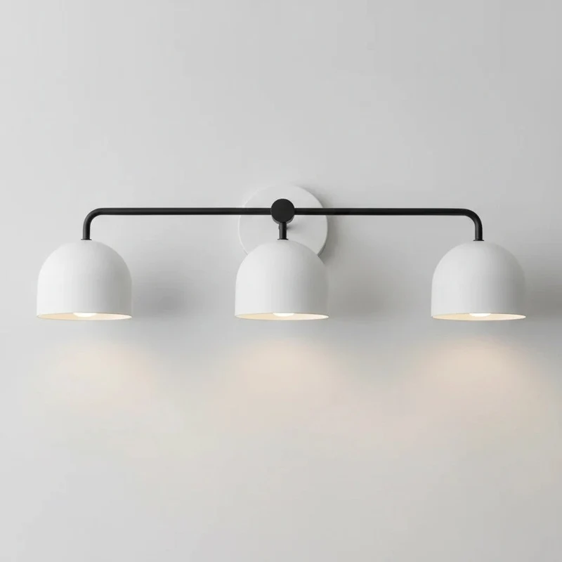 Koepelkapjes Wandlamp Modern Scandinavisch Metaal Zwart Messing 2-3 Lichtpunten Badkamer Hal Slaapkamer Sfeerverlichting | Sansoti