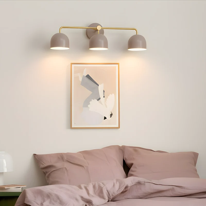 Koepelkapjes Wandlamp Modern Scandinavisch Metaal Zwart Messing 2-3 Lichtpunten Badkamer Hal Slaapkamer Sfeerverlichting | Sansoti