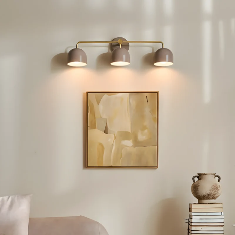 Koepelkapjes Wandlamp Modern Scandinavisch Metaal Zwart Messing 2-3 Lichtpunten Badkamer Hal Slaapkamer Sfeerverlichting | Sansoti