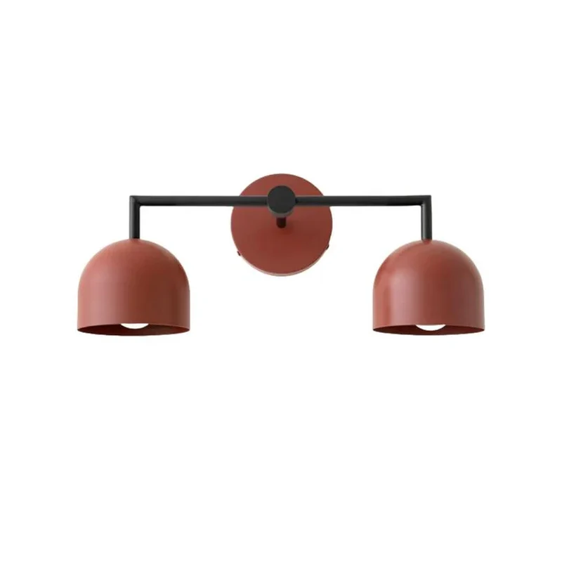 Koepelkapjes Wandlamp Modern Scandinavisch Metaal Zwart Messing 2-3 Lichtpunten Badkamer Hal Slaapkamer Sfeerverlichting | Sansoti