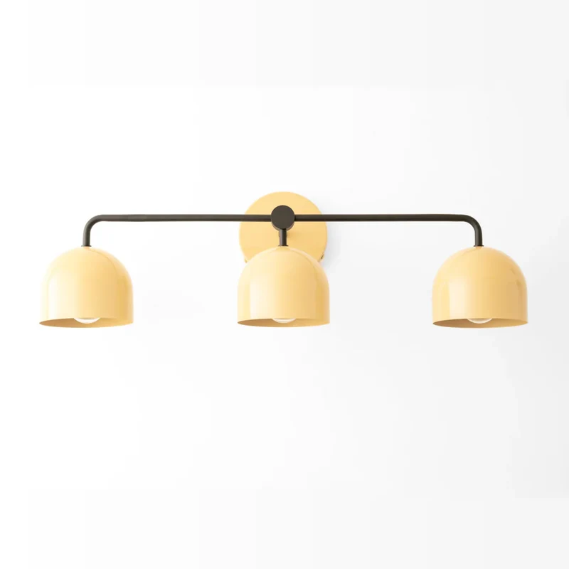 Koepelkapjes Wandlamp Modern Scandinavisch Metaal Zwart Messing 2-3 Lichtpunten Badkamer Hal Slaapkamer Sfeerverlichting | Sansoti