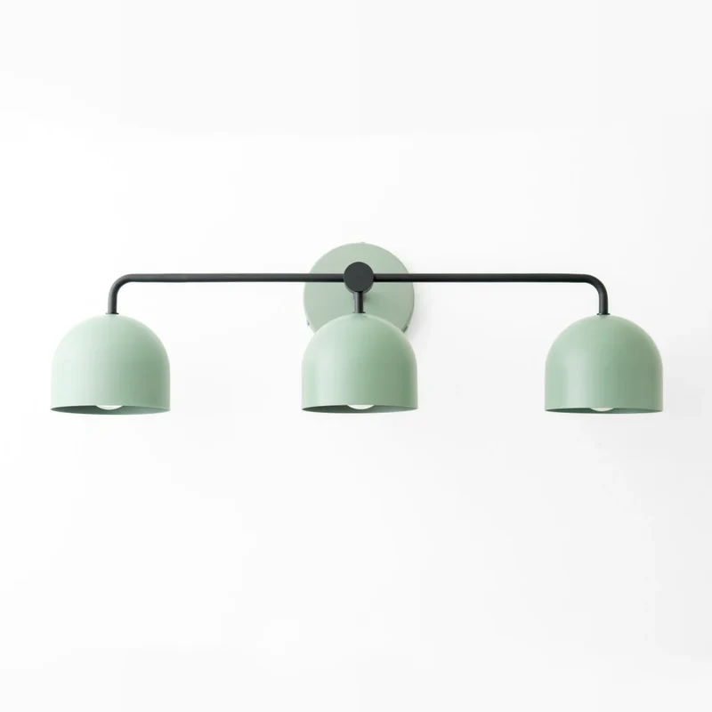 Koepelkapjes Wandlamp Modern Scandinavisch Metaal Zwart Messing 2-3 Lichtpunten Badkamer Hal Slaapkamer Sfeerverlichting | Sansoti