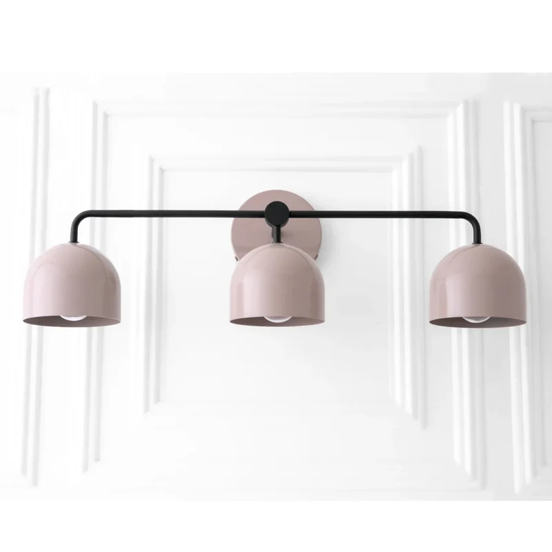 Koepelkapjes Wandlamp Modern Scandinavisch Metaal Zwart Messing 2-3 Lichtpunten Badkamer Hal Slaapkamer Sfeerverlichting | Sansoti