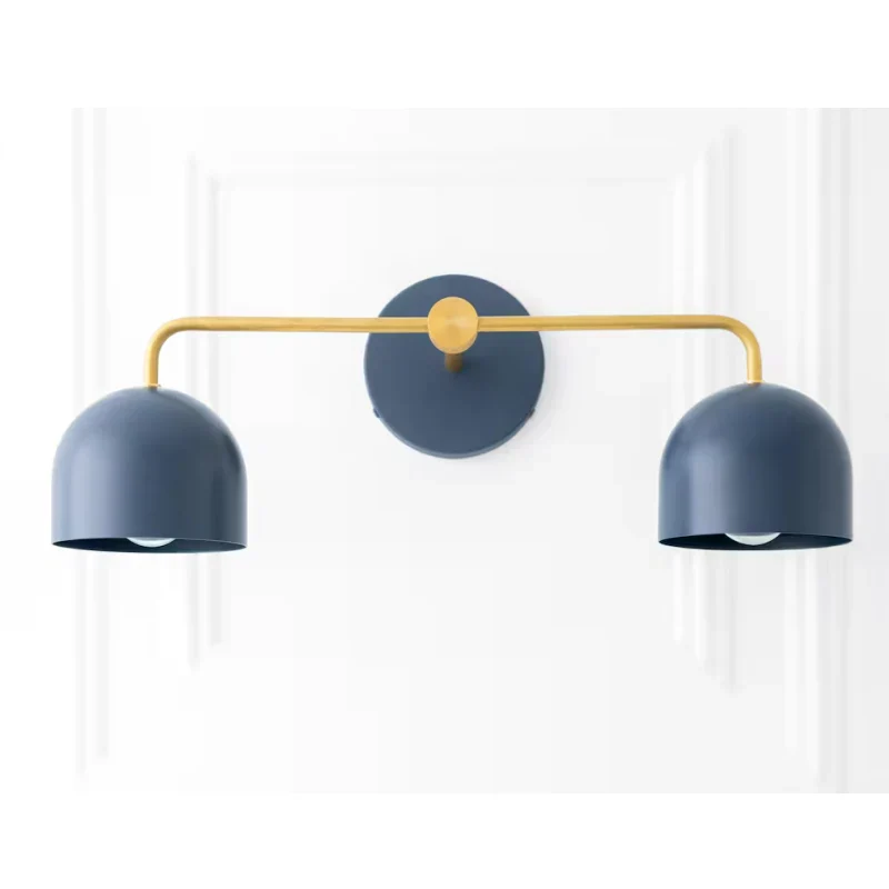 Koepelkapjes Wandlamp Modern Scandinavisch Metaal Zwart Messing 2-3 Lichtpunten Badkamer Hal Slaapkamer Sfeerverlichting | Sansoti