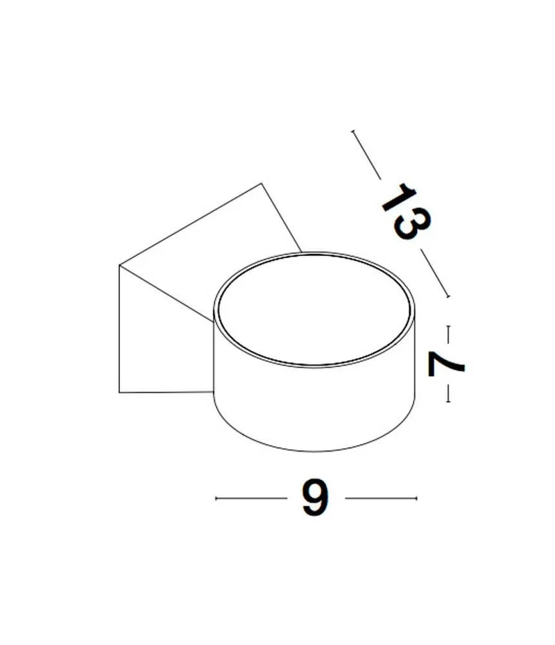 Chez LED Außenwandleuchte Ø 9cm 3000K Weiß IP54