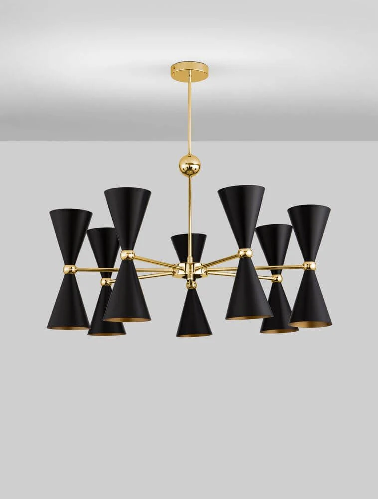 Gala Pendelleuchte Gold, Schwarz