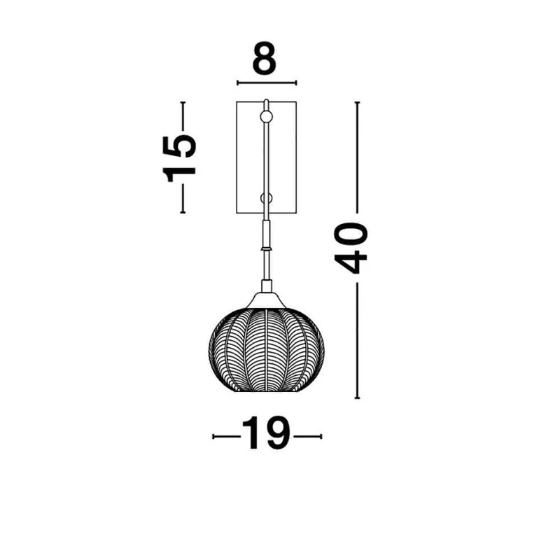 Nova Luce Vario Glas Wandlampe Gold, Klar