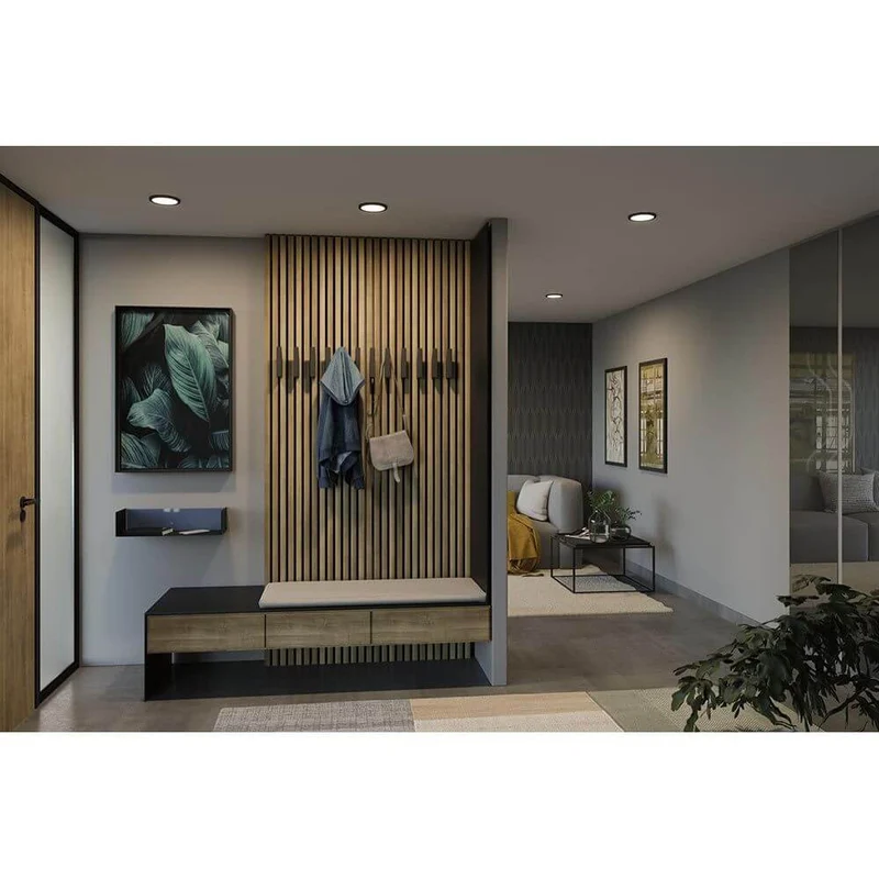 VariFit LED Einbaupanel Areo Panel Rund Schwarz IP44