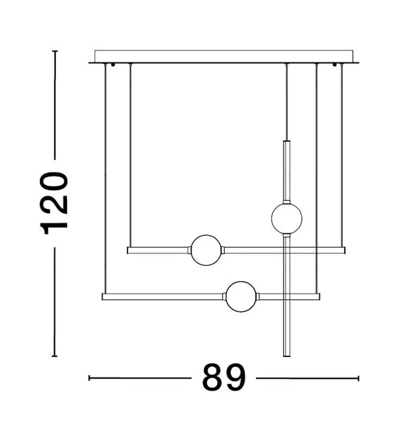 Acrobat LED Pendelleuchte 6-flammig 3000K Schwarz