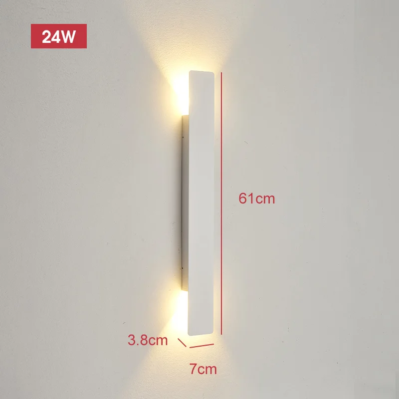 Aluminium Buitenwandlamp LED 18W Zwart Waterdicht IP65 Moderne Verlichting voor Terras Tuin en Balkon | Sansoti