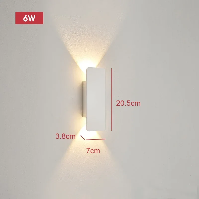 Aluminium Buitenwandlamp LED 18W Zwart Waterdicht IP65 Moderne Verlichting voor Terras Tuin en Balkon | Sansoti