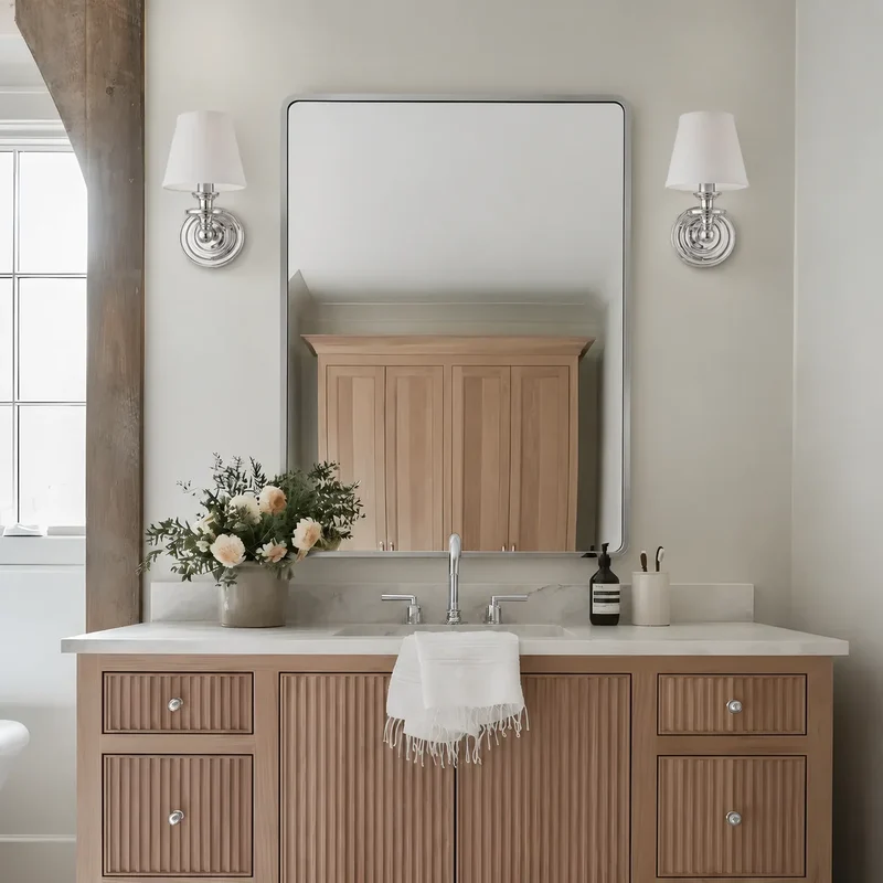 Vintage Wandlamp met Linnen Kap en Messing Armatuur – Retro Design voor Slaapkamer en Woonkamer | Sansoti