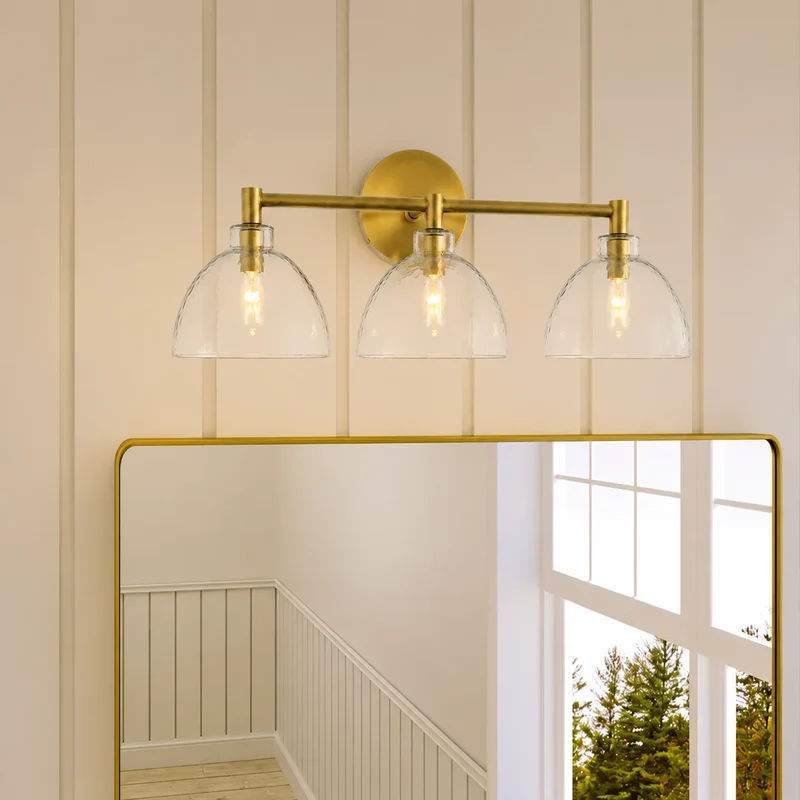 Wandlamp Gerecycled Glas Antique Brass – Minimalistische Wandverlichting voor Badkamer, Gang, Hal & Slaapkamer | Sansoti