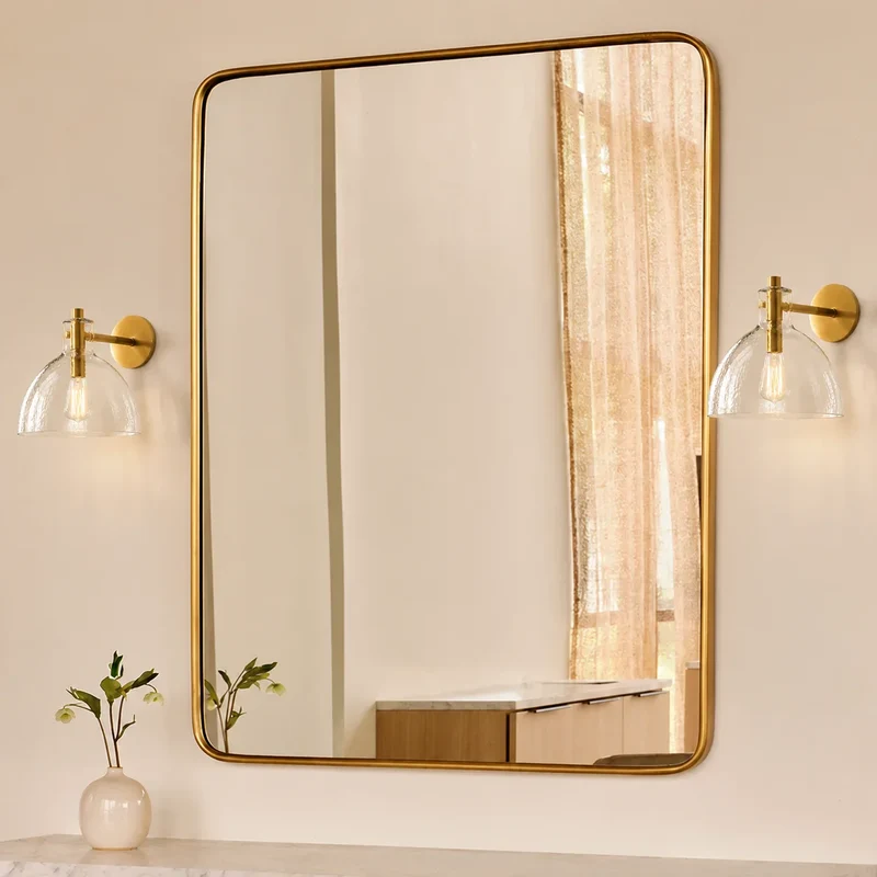 Wandlamp Gerecycled Glas Antique Brass – Minimalistische Wandverlichting voor Badkamer, Gang, Hal & Slaapkamer | Sansoti