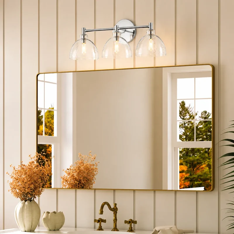 Wandlamp Gerecycled Glas Antique Brass – Minimalistische Wandverlichting voor Badkamer, Gang, Hal & Slaapkamer | Sansoti