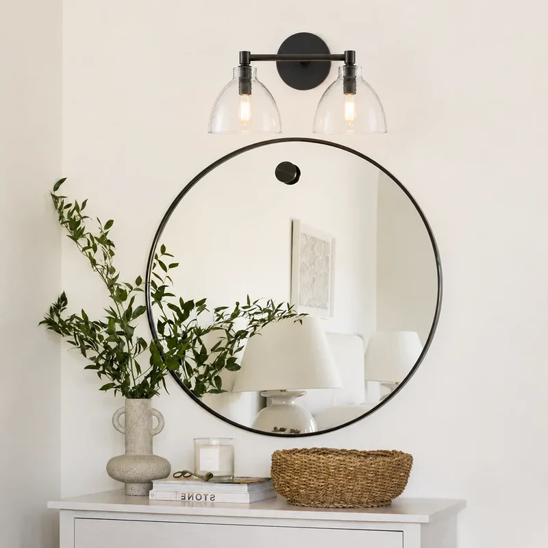 Wandlamp Gerecycled Glas Antique Brass – Minimalistische Wandverlichting voor Badkamer, Gang, Hal & Slaapkamer | Sansoti