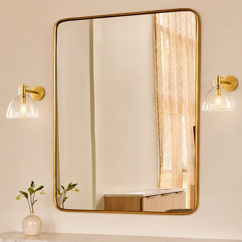 Wandlamp Gerecycled Glas Antique Brass – Minimalistische Wandverlichting voor Badkamer, Gang, Hal & Slaapkamer | Sansoti