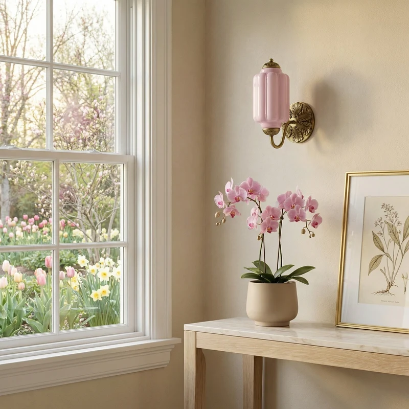 Vintage Wandlamp met Melkglas en Geolied Messing – Klassieke Retro Verlichting voor Hal, Slaapkamer, Woonkamer | Sansoti