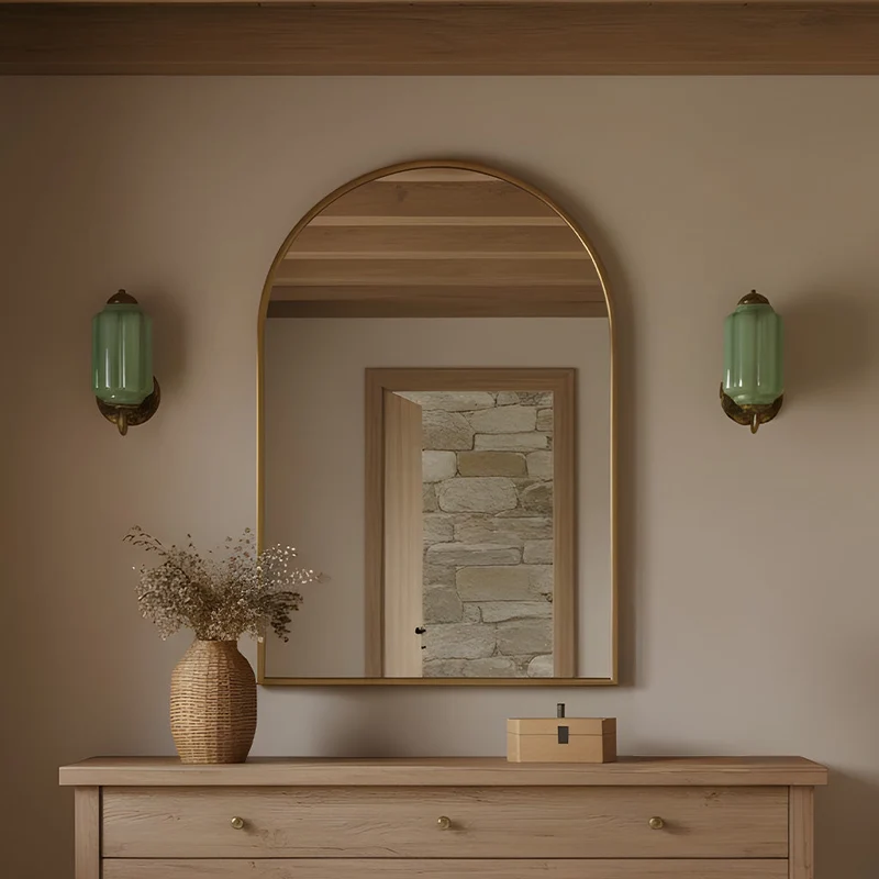 Vintage Wandlamp met Melkglas en Geolied Messing – Klassieke Retro Verlichting voor Hal, Slaapkamer, Woonkamer | Sansoti