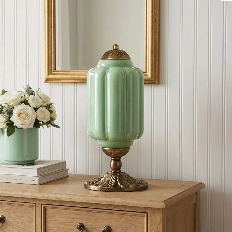 Retro Tafellampen met Getextureerd Crèmekleurig Glas – Franse Vintage Stijl met Messing of Zwart Frame | Sansoti