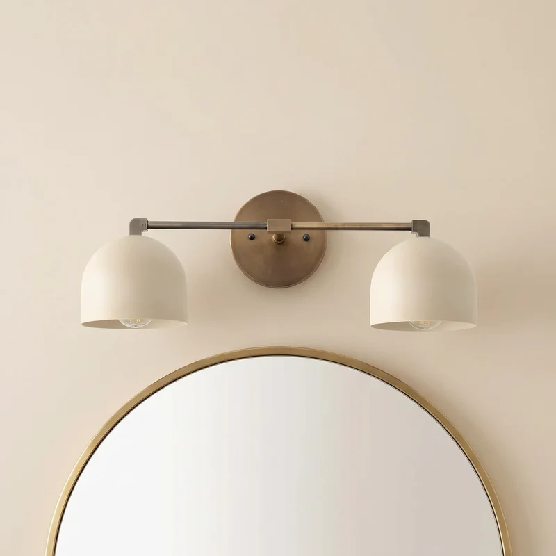 Metalen Wandlamp met Bolvormige Kap – Scandinavische Sfeerlamp voor Badkamer Slaapkamer Woonkamer – Moderne Wandverlichting Zwart Goud Messing | Sansoti