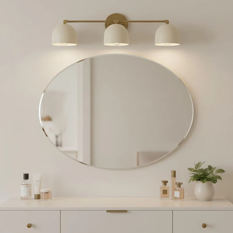 Metalen Wandlamp met Bolvormige Kap – Scandinavische Sfeerlamp voor Badkamer Slaapkamer Woonkamer – Moderne Wandverlichting Zwart Goud Messing | Sansoti