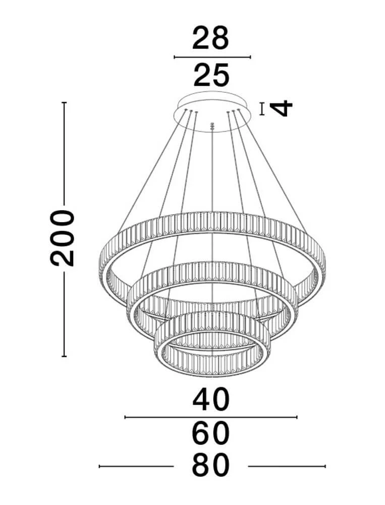 Aurelia LED Pendelleuchte Ø 80cm 3500K