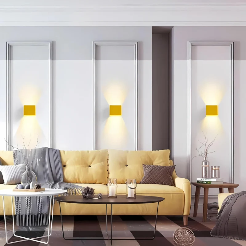 Vierkante LED-Wandlamp Aluminium Warm Wit Licht Energiezuinig Modern Minimalistisch Design Interieur | Sansoti