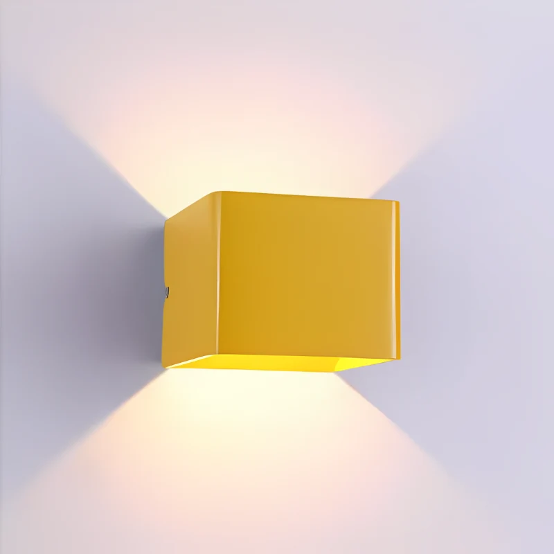 Vierkante LED-Wandlamp Aluminium Warm Wit Licht Energiezuinig Modern Minimalistisch Design Interieur | Sansoti