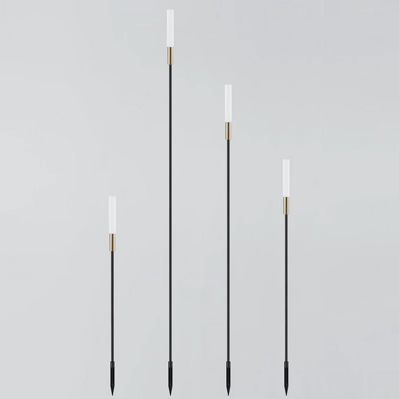 Solar LED Schilflampen Set 6-delig Zwart Goud Waterdicht Tuinverlichting Buitenlampen Sfeerlicht Zonne-energie | Sansoti