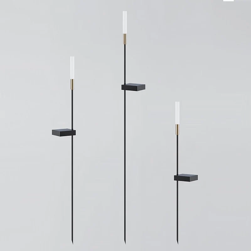 Solar LED Schilflampen Set 6-delig Zwart Goud Waterdicht Tuinverlichting Buitenlampen Sfeerlicht Zonne-energie | Sansoti