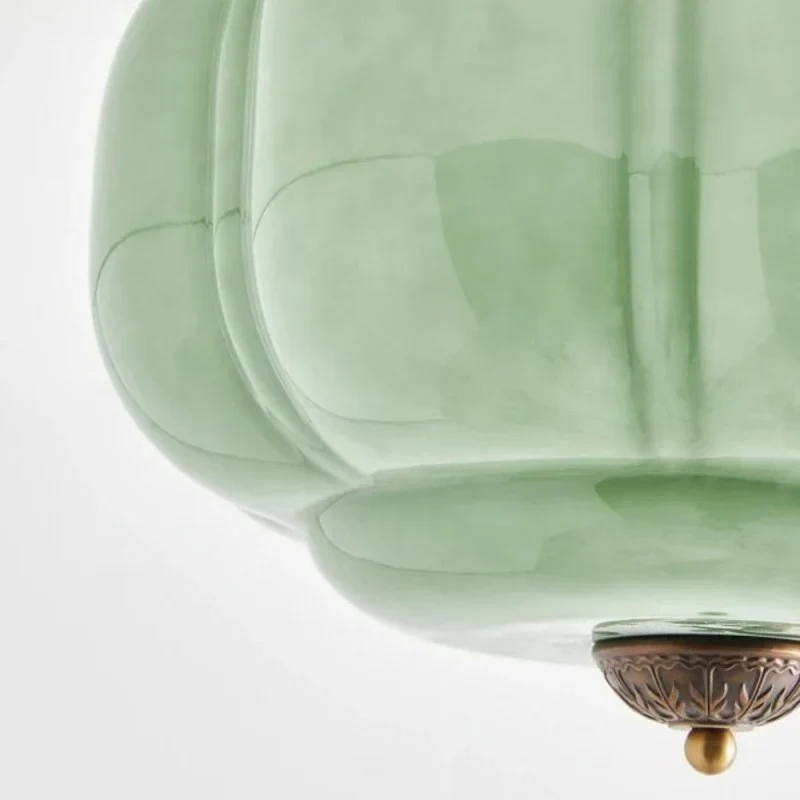 Vintage Semi-Plafondlamp Melkglas Pompoen Eloise E26 Retro Plafondverlichting Woonkamer | Sansoti