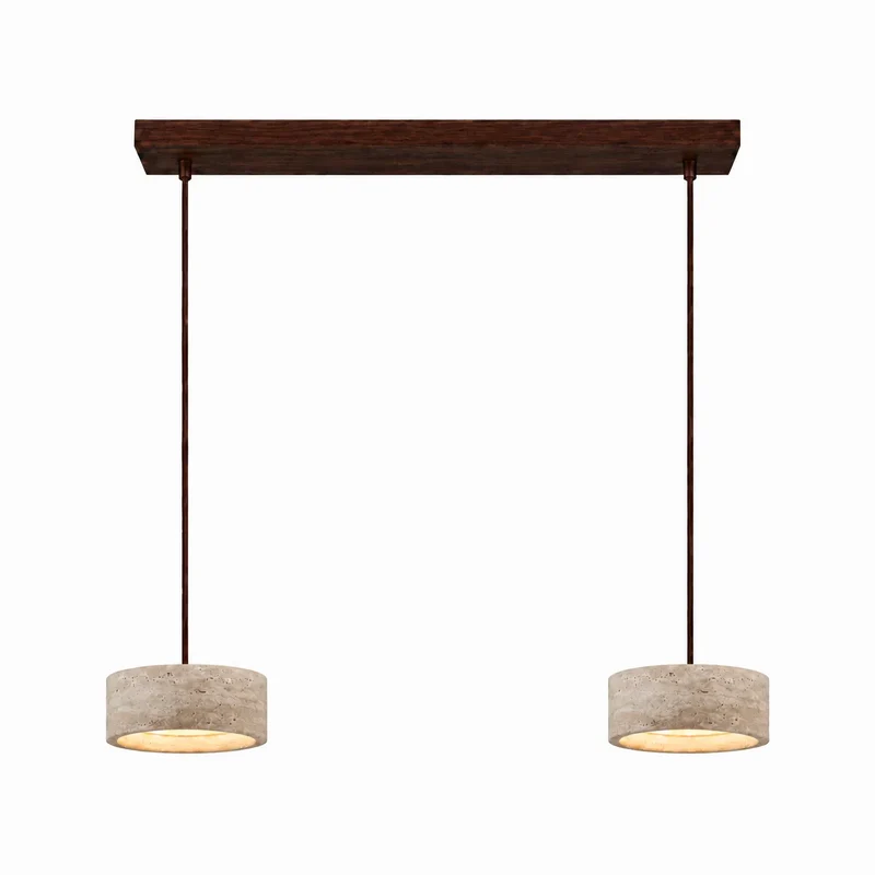 Travertijn Hanglamp Vintage Crème Natuursteen Wabi Sabi Stijl Eetkamer Slaapkamer | Sansoti