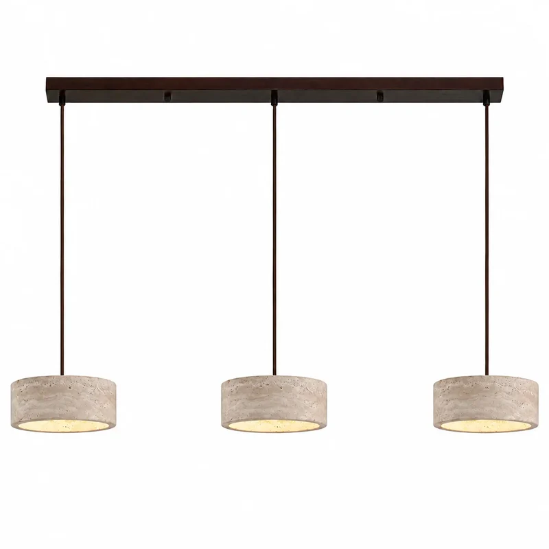 Travertijn Hanglamp Vintage Crème Natuursteen Wabi Sabi Stijl Eetkamer Slaapkamer | Sansoti