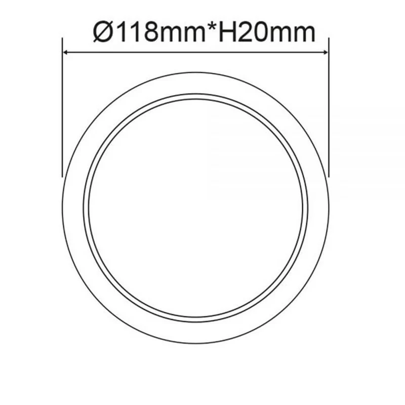 Einbau LED-Panel Ø 12cm Flex 8W Ausschnitt 5-10cm Neutralweiß