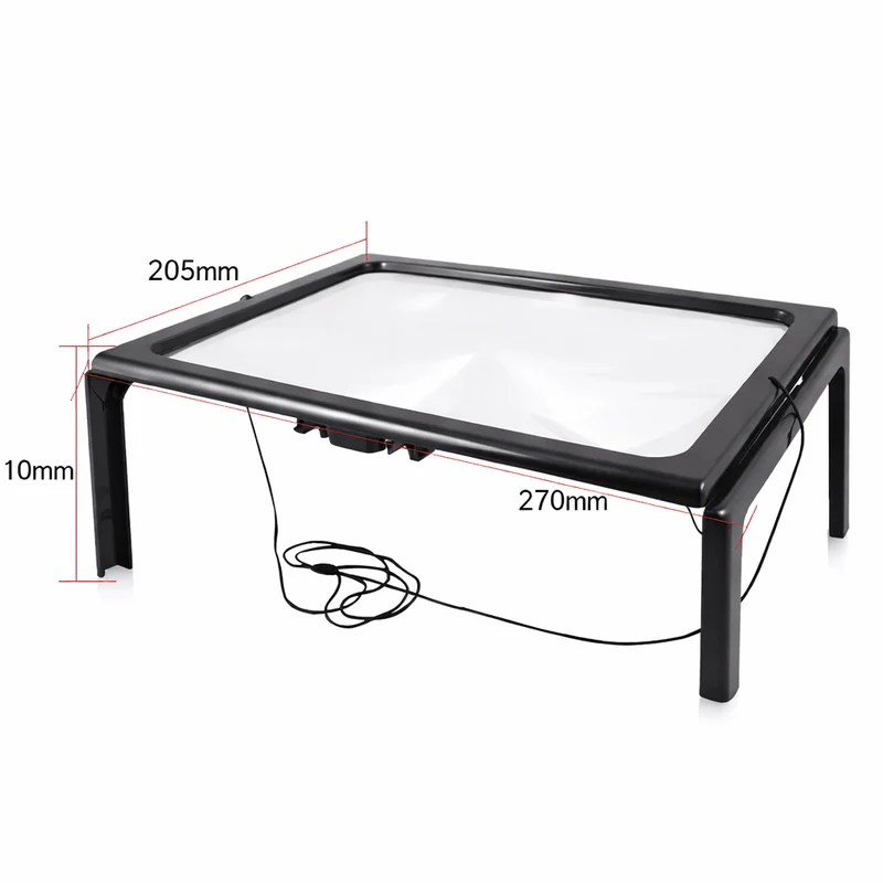 Opvouwbare Tafelvergrootglas met LED Verlichting Handsfree Leeshulp voor Lezen Hobby en Precisiewerk | Sansoti