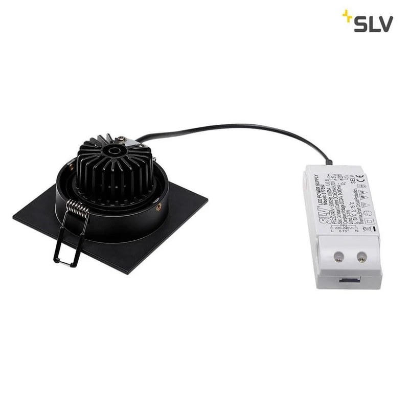 New Tria DL Square Set Downlight Schwarz 6W 38° 2700K