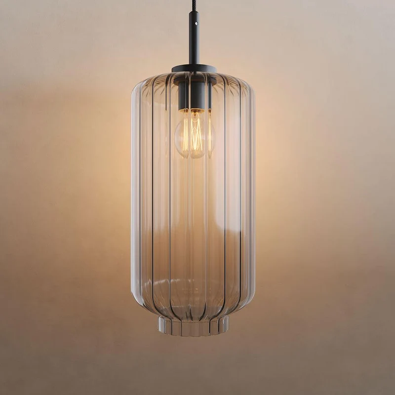 s.luce Velo Galerie Glas-Pendelleuchte Aufhängung 500cm Schwarz