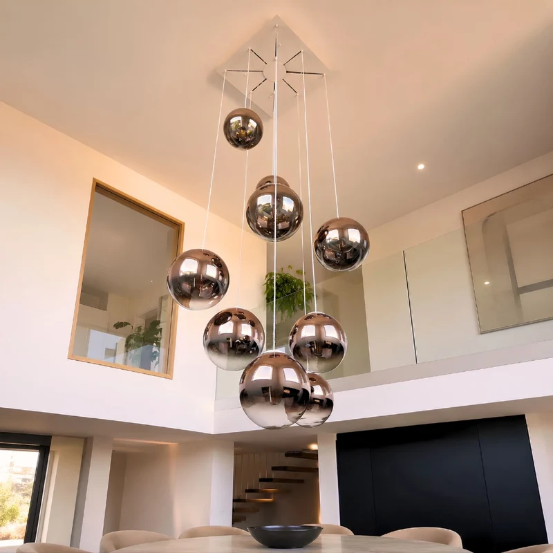 s.luce Orb Glaskugel Galerieleuchte Aufhängung 500cm Weiß