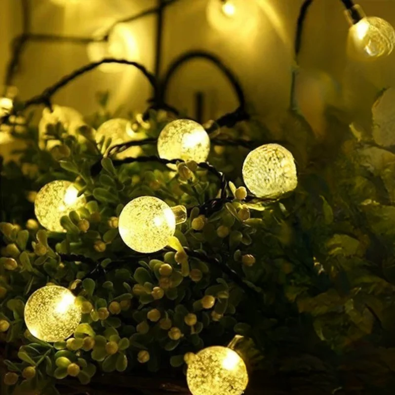 Solar tuinverlichting met kristallen bollen 50-100 LED buiten feestverlichting sfeerverlichting tuin decoratie | Sansoti